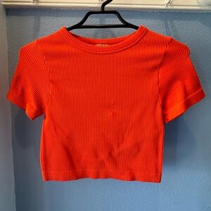 Girl orange tank top summer wear